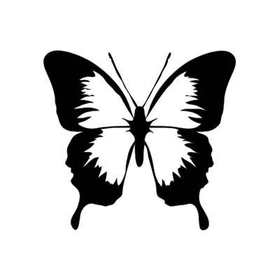 Butterfly Black Design Water Transfer Temporary Tattoo(fake Tattoo) Stickers NO.11056